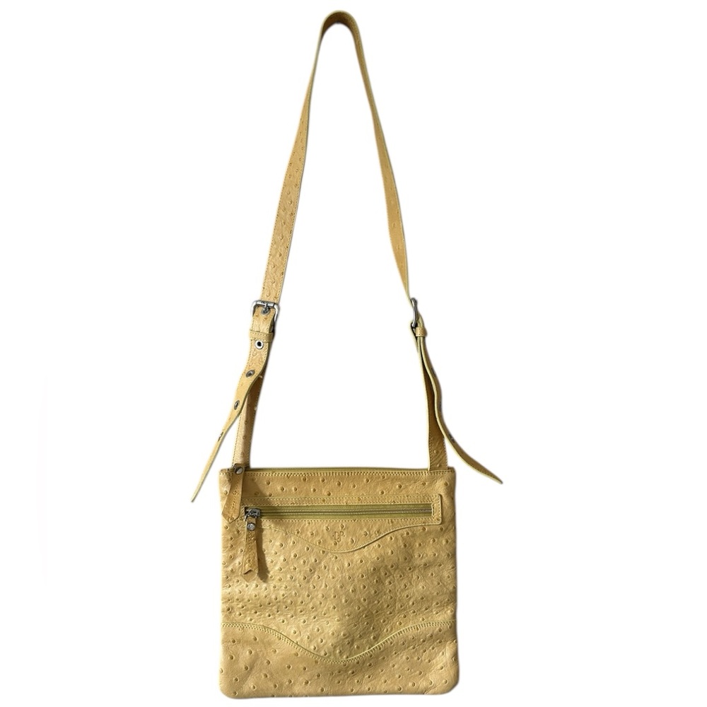 Donald Pliner Xena Ostrich Embossed Leather Crossbody